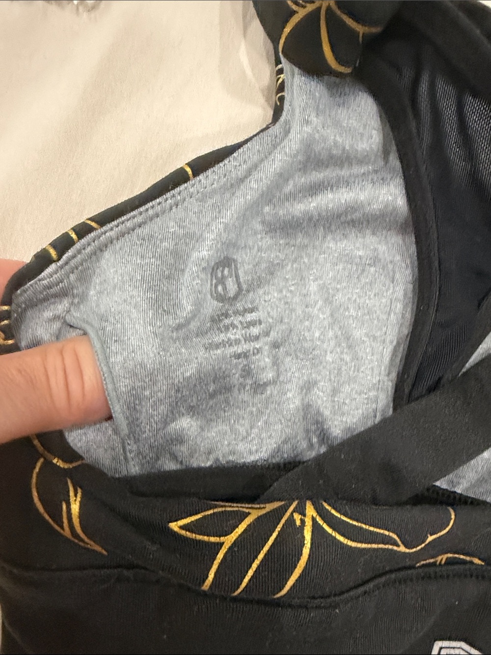 Born Primitive Black & Gold Floral Sports Bra Size: Small - Picture 7 of 8